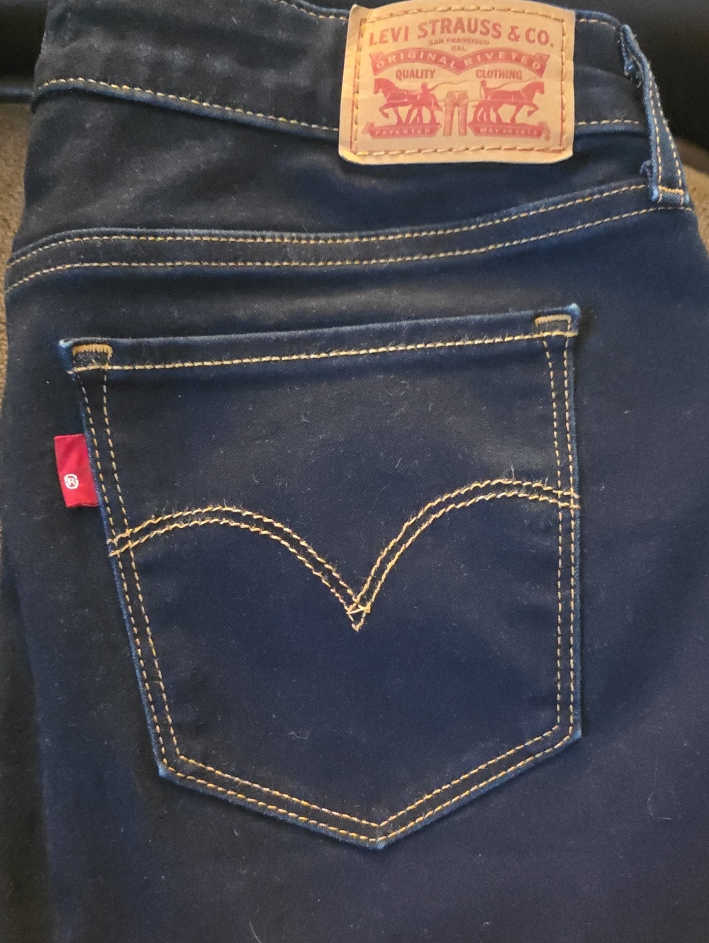 Levi's 711 Skinny Jeans - Deep Blue Denim